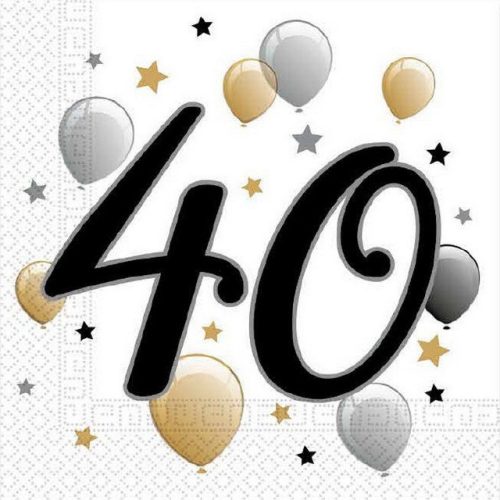 Milestone, Happy Birthday 40 szalvéta 20 db-os