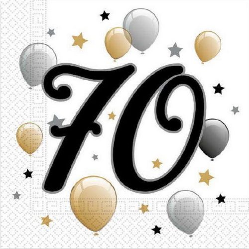 Milestone, Happy Birthday 70 szalvéta 20 db-os