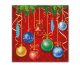 Karácsonyi Sparkling Balls szalvéta 20 db-os 33x33 cm