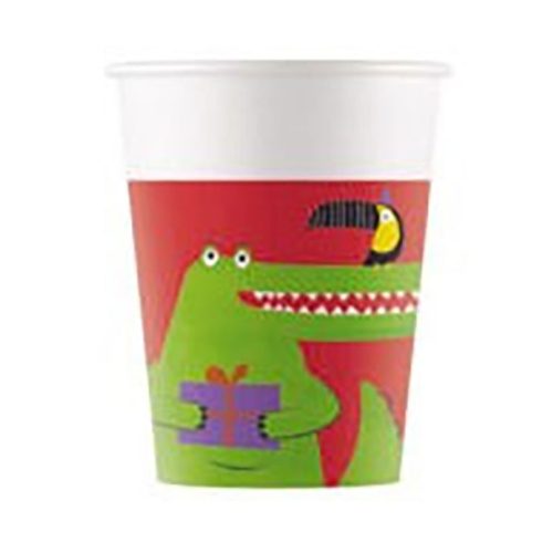 Krokodil Croco papír pohár 8 db-os 200 ml