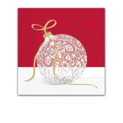 Karácsonyi Elegant Xmas Ball szalvéta 20 db-os 33x33 cm