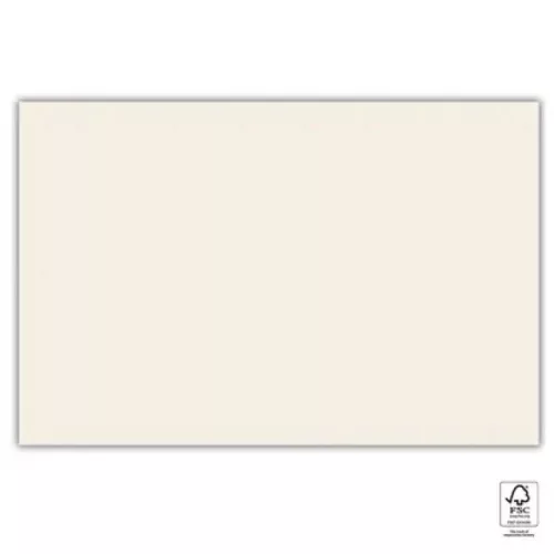 Unicolour Cream, Krémszínű papír asztalterítő 120x180 cm FSC
