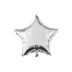 Ezüst csillag Silver fólia lufi 46 cm
