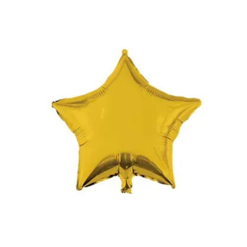 Gold Star, Arany csillag fólia lufi 46 cm