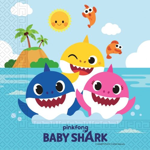 Baby Shark Fun in the Sun szalvéta 20 db-os 33x33 cm