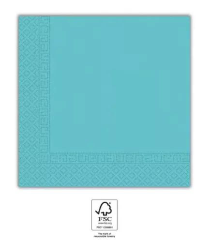 Kék Unicolour Light Blue szalvéta 20 db-os 33x33 cm FSC