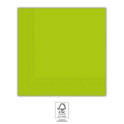 Zöld Unicolour Light Green szalvéta 20 db-os 33x33 cm FSC