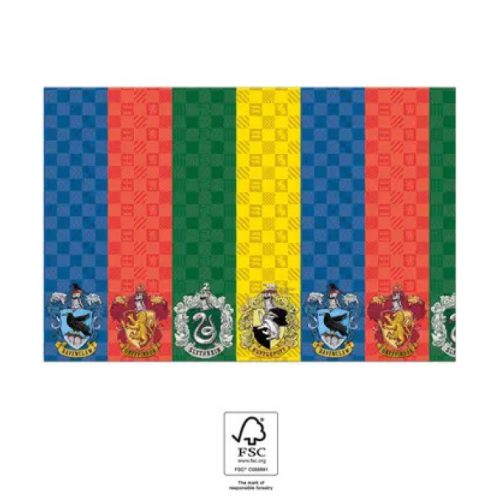 Harry Potter Hogwarts Houses papír asztalterítő 120x180 cm FSC
