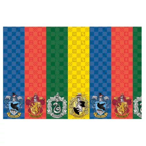 Harry Potter Hogwarts Houses papír asztalterítő 120x180 cm FSC