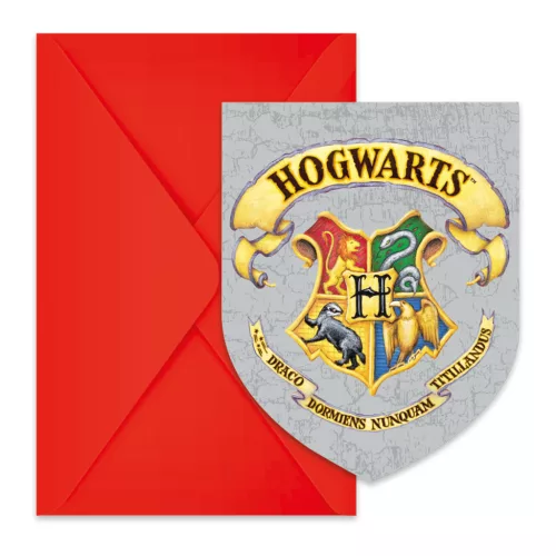 Harry Potter Hogwarts Houses party meghívó 6 db-os FSC