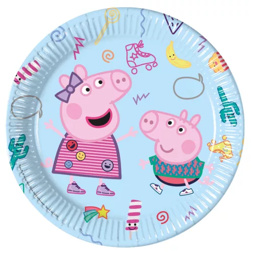 Peppa malac Messy Play papírtányér 8 db-os 23 cm FSC
