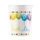 Happy Birthday Streamers papír pohár 8 db-os 200 ml FSC