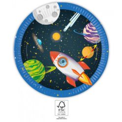 Űr Rocket Space papírtányér 8 db-os 23 cm FSC