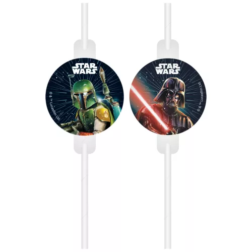 Star Wars Galaxy papír szívószál, 4 db-os szett FSC