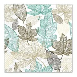 Levél Wide Leaves szalvéta 20 db-os 33x33 cm FSC