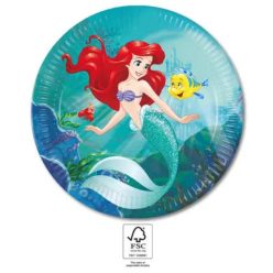   Disney Hercegnők Ariel Curious papírtányér 8 db-os 23 cm FSC