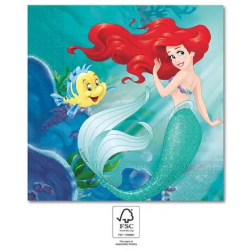 Disney Hercegnők, Ariel Curious szalvéta 20 db-os 33x33 cm FSC