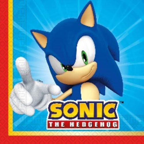 Sonic a sündisznó Sega szalvéta 20 db-os 33x33 cm FSC