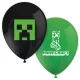 Minecraft Green léggömb, lufi 8 db-os
