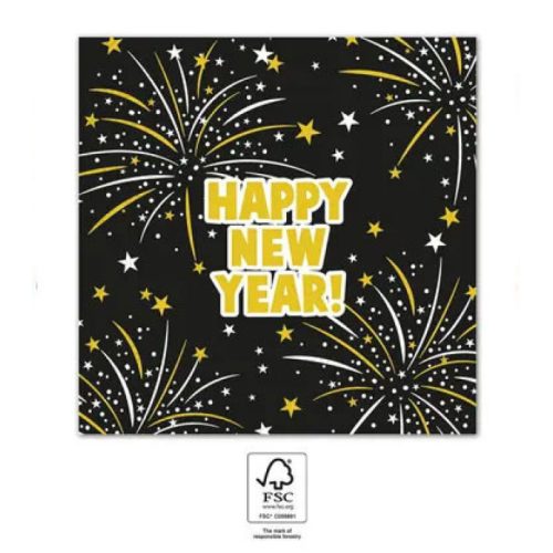 Happy New Year Flares szalvéta 20 db-os 33x33 cm