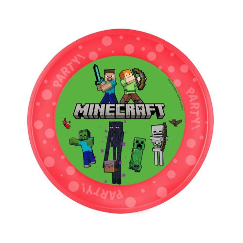 Minecraft micro prémium műanyag lapostányér 21 cm
