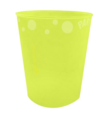 Yellow Fluorescent, Sárga micro prémium műanyag pohár 250 ml