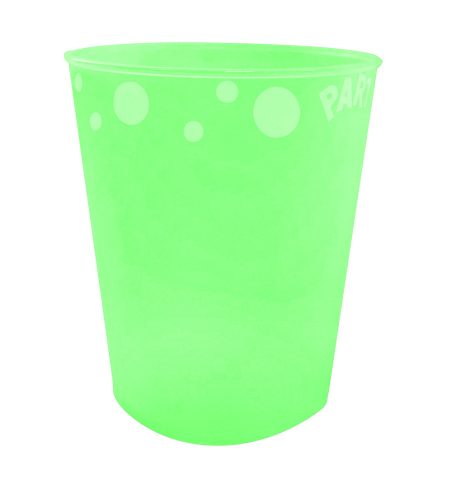 Green Fluorescent, Zöld micro prémium műanyag pohár 250 ml