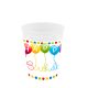 Happy Birthday Streamers micro prémium műanyag pohár 250 ml