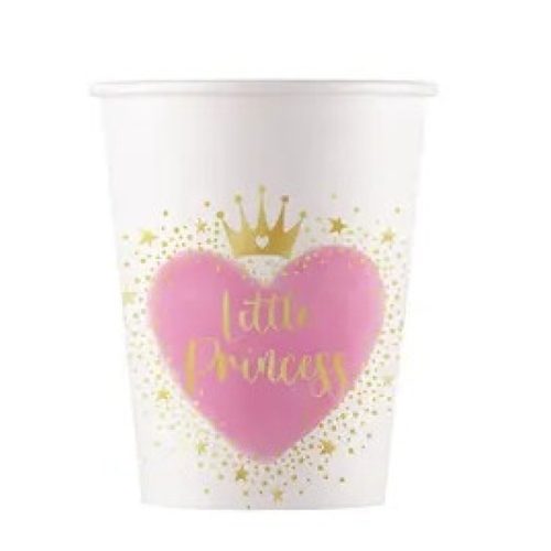 Hercegnők Little Princess papír pohár 8 db-os 200 ml FSC