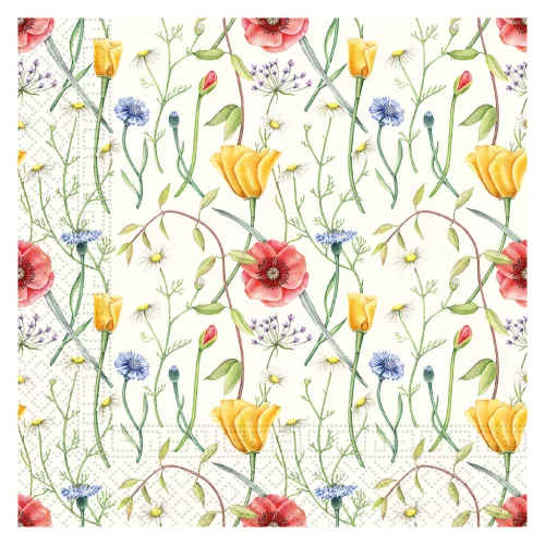 Virágos Wild szalvéta 20 db-os 33x33 cm