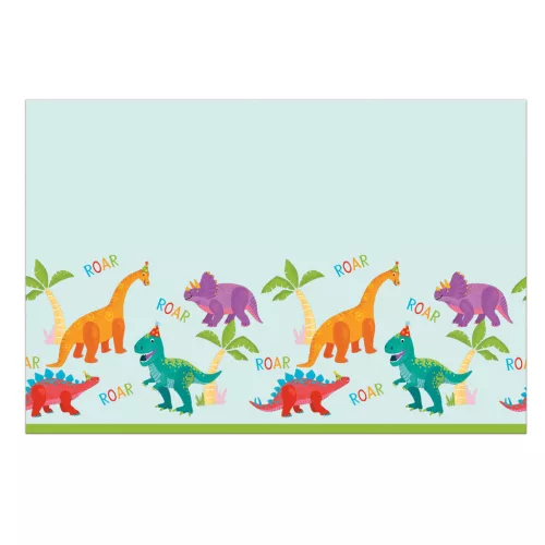 Dinoszaurusz Party műanyag asztalterítő 120x180 cm