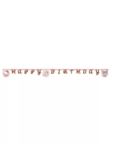 Hello Kitty Kuromi Happy Birthday felirat FSC 2 m