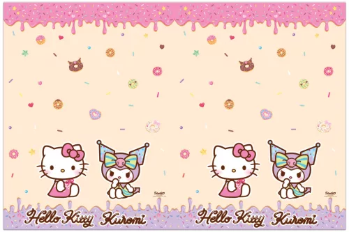 Hello Kitty Kuromi műanyag asztalterítő 120x180 cm