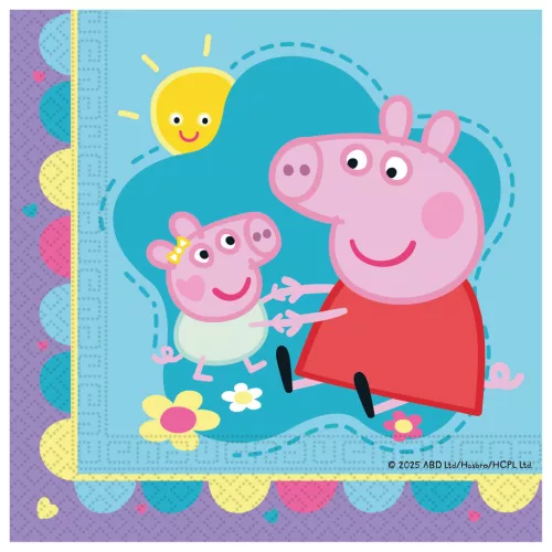 Peppa malac With Love szalvéta 20 db-os 33x33 cm FSC