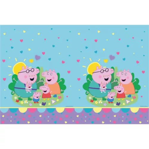 Peppa malac With Love műanyag asztalterítő 120x180 cm