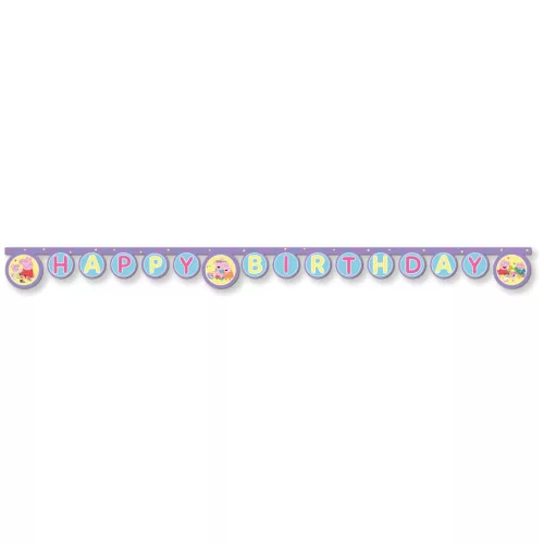 Peppa malac With Love Happy Birthday felirat 200 cm FSC