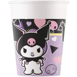 Hello Kitty Kuromi Pop Art papír pohár 8 db-os 200 ml FSC