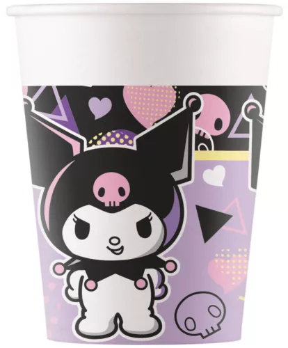 Hello Kitty Kuromi Pop Art papír pohár 8 db-os 200 ml FSC