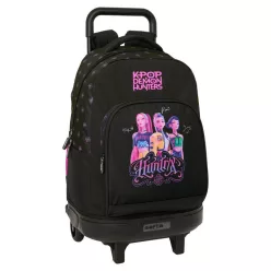   K-pop Démonvadászok Negra prémium gurulós iskolatáska, táska 45 cm