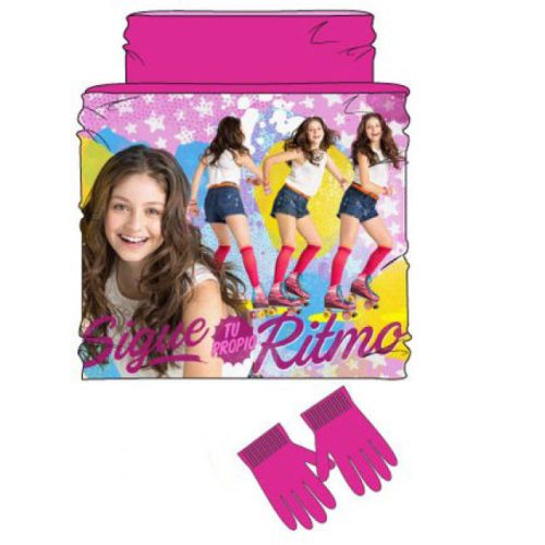 Disney Soy Luna gyerek sál, snood + kesztyű szett