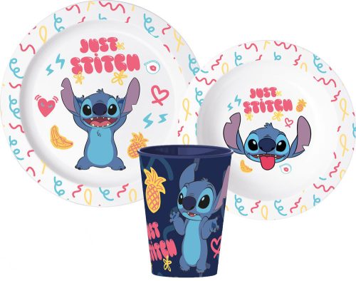 Disney Lilo és Stitch Palms étkészlet, micro műanyag szett, pohárral 260 ml