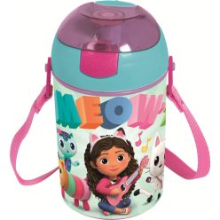   Gabi babaháza Wonderland műanyag szívószálas kulacs akasztóval 450 ml