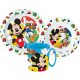 Disney Mickey étkészlet, micro műanyag szett bögrével 350 ml