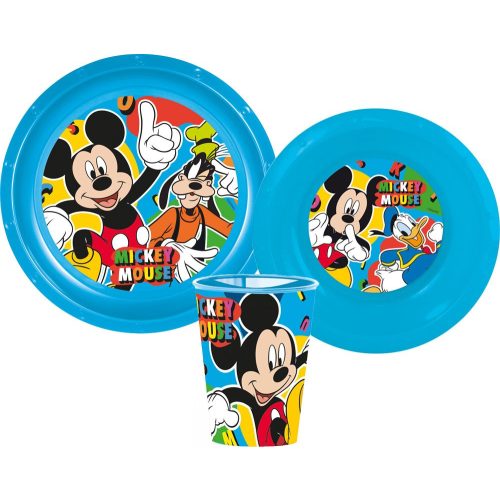 Disney Mickey étkészlet, műanyag szett