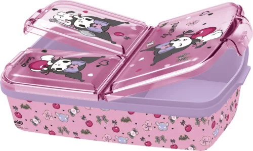 Hello Kitty Kuromi több rekeszes uzsonnás doboz, szendvicsdoboz