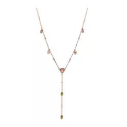 Victoria Rose gold színű színes köves nyaklánc