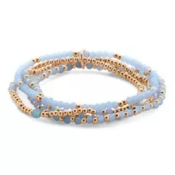 Victoria Rose gold színű kék gyöngyös karkötő