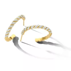 Victoria Arany színű fehér köves fülbevaló