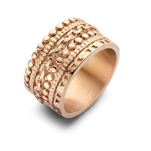 Victoria Rose gold színű vastag gyűrű