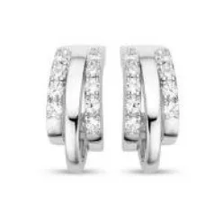 Victoria Ezüst színű fehér köves fülbevaló